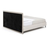 Bonami Selection Bež tapecirani bračni krevet s madracem/letvičastom podnicom 180x200 cm Noira Slim - | shoptok.hr