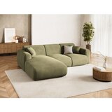 Micadoni Kaki zelena žametna kotna sedežna garnitura (levi kot/z ležalnikom) Molino – | Shoptok.si