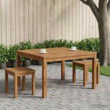  Stolić za kavu Prirodna 80 x 80,5 x 45 cm Čvrsto drvo akacije | shoptok.hr