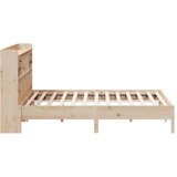 vidaXL Krevet s regalom za knjige bez madraca 180x200 cm od borovine | shoptok.hr