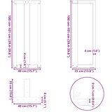  Noge za barski stol T-oblika 2 kom Crne 40x35x(100-101) cm Čelik | Eponuda.com