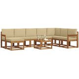  Set vanjskih sofa 9 kom. Prirodna i bež | shoptok.hr