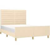  Za krevet s uzglavljem krem 140 x 200 cm od tkanine | shoptok.hr