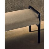 Kave Home Črna/kremno bela klop iz šenilje Macaret – | Shoptok.si