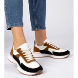 D/CEO marka niezdefiniowana White-black women's sneakers with glitter Elizar | ePonuda.com