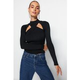 Trendyol Sweater - Black - Slim fit