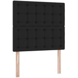 vidaXL Otomanski posteljni okvir z vzmetnico črn 100x200 cm um. usnje | Shoptok.si