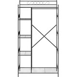Otvoreni ormar s policom Crna 100 x 43 x 188 cm Čelik | shoptok.hr