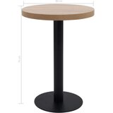 Bistro miza svetlo rjava 60 cm mediapan, (20625818) | Shoptok.si