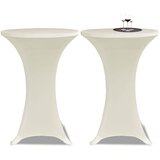 Maison Chic Prevleka za zunanjo pohištvo - Pregrinjalo za visoko mizo Ø80 cm krem raztegljivo 4 kosi, (21795159) Cene