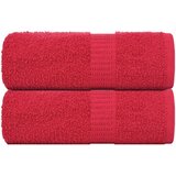 vidaXL Ručnici za pranje ŽABA 2 kom. Crvene 30x30 cm 360 g/m² - Crvena 30 x 30 cm 2 | shoptok.hr
