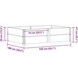  Okviri za palete 2 kom crni 150x100 cm od masivne borovine | shoptok.hr
