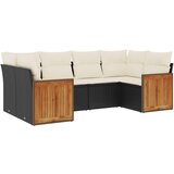  The Living Store Vrtna sedežna garnitura 6-delna z blazinami črna poli ratan - Vrtna Sedežna Garniture, (21447025) | Shoptok.si