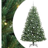 vidaXL Umjetno božićno drvce s nogom Zelena 210 cm PVC i metal | shoptok.hr