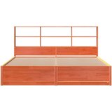 vidaXL Okvir kreveta bez madraca voštano smeđi 200x200 cm od borovine | shoptok.hr