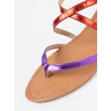 Shelvt Flat sandals with purple and red straps | shoptok.hr