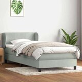 Box Spring krevet s madracem svijetlo sivi 80x220 cm samt | shoptok.hr