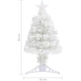  Umjetno osvijetljeno božićno drvce bijelo 64 cm optička vlakna | shoptok.hr