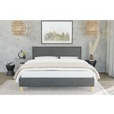 Ropez Tamno sivi tapecirani bračni krevet s podnicom 180x200 cm Tina – | shoptok.hr