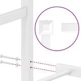  Metalni okvir za krevet s uzglavljem bijeli 193x203 cm | shoptok.hr