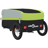 Prikolica za bicikl crno-zelena 30 kg željezna | shoptok.hr