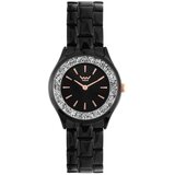 Vuch Ženski ručni sat Reece Black s kamenčićima, kućište 28 mm | shoptok.hr