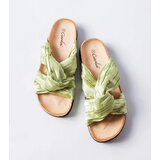 Gemre Green flip-flops adorned with Fresne fabric | shoptok.hr