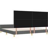  Krevetna konstrukcija Tamno siva 200 x 200 cm tkanina | shoptok.hr