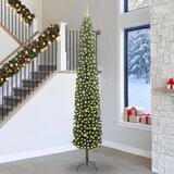 vidaXL Umestno božično drevo Zelena 270 cm PVC in Jeklo in Plastika | Shoptok.si