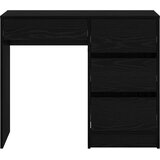  Stol s ladicama Crni hrast 90 x 37.5 x 75 cm Konstruirano drvo | shoptok.hr