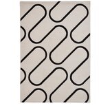 Catherine Lansfield Črna/bela preproga 120x170 cm Linear Curve – Cene