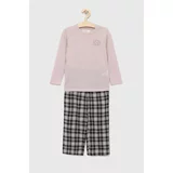 Abercrombie & Fitch Otroška pižama roza barva
