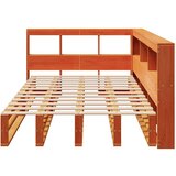  Knjižna postelja brez vzmetnice vošč. rjava 120x190 cm borovina, (21791339) | Shoptok.si
