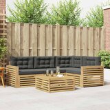  Set vanjskih sofa 5 kom. Bijela i antracit Poliester | shoptok.hr