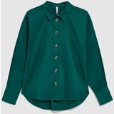 Marisse Emerald Shirt With Decorative Buttons | Shoptok.si