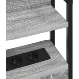 vidaXL Skladiščni naslon Siva sonoma 160 cm Konstruiran les | Shoptok.si