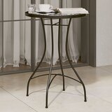 vidaXL Bistro mizica z mozaikom črna in bela Ø50x70 cm keramika | Shoptok.si
