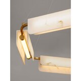 Nova Luce Kremno bela/medeninasta LED zatemnitvena viseča svetilka v marmornem dekorju ø 93 cm Aider – | Shoptok.si