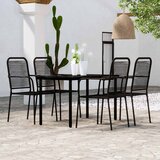  5-dijelni vrtni blagovaonski set crni | shoptok.hr