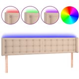 Maison Chic led posteljno vzglavje - vzglavna omarica - nočna omarica kapučino 183x16x78/88 cm umetno usnje, (21710907) | Shoptok.si