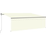 vidaXL Avtomatsko zložljiva tenda s senčilom 4x3 m krem, (20609169) | Shoptok.si
