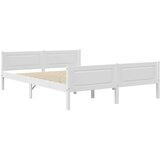  Okvir za krevet od masivne borovine bijeli 160 x 200 cm | shoptok.hr