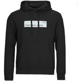 Calvin Klein Jeans Puloverji HYPER REAL BOX LOGO HOODIE Črna | Shoptok.si