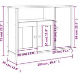 vidaXL Komoda boja hrasta sonome 100 x 35 x 75 cm konstruirano drvo | shoptok.hr