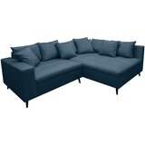 MID.YOU Ecksofa inkl. Hocker, mikrovlakna temno modra | Shoptok.si