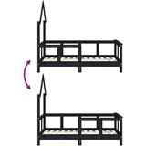  Za dječji krevet crni 70 x 140 cm od masivne borovine | shoptok.hr