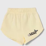 Vans Otroške kratke hlače FLUTTER FLY SHORT rumena barva