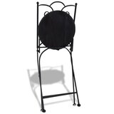  3-dijelni bistro set s keramičkim pločicama crno-bijeli | Eponuda.com