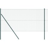 vidaXL Varjeno Žičnato Ogrodje z 13 Stebri Zeleno 1.4x25 m Jeklo, (22086371) | Shoptok.si