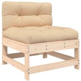 Maison Chic Sredinski kavč - Sofa - Kanape z blazinami trden borov les, (21726714) Cene